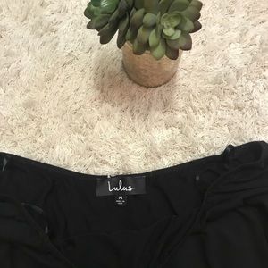 Off the shoulder black top